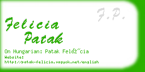 felicia patak business card
